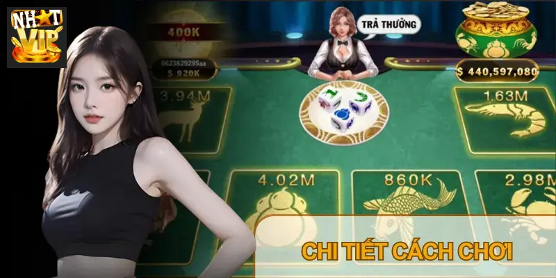 Bầu Cua Tôm Cá sử dụng 6 mặt xúc xắc các con vật: Nai, Bầu, Gà, Cá, Cua, Tôm